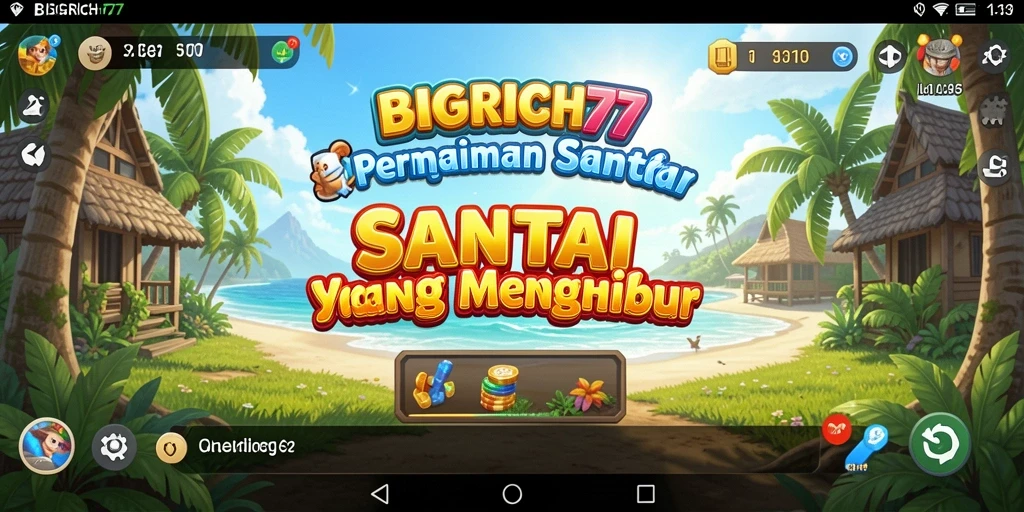Screenshot BIGRICH77 menampilkan gameplay yang ceria dan interaktif.