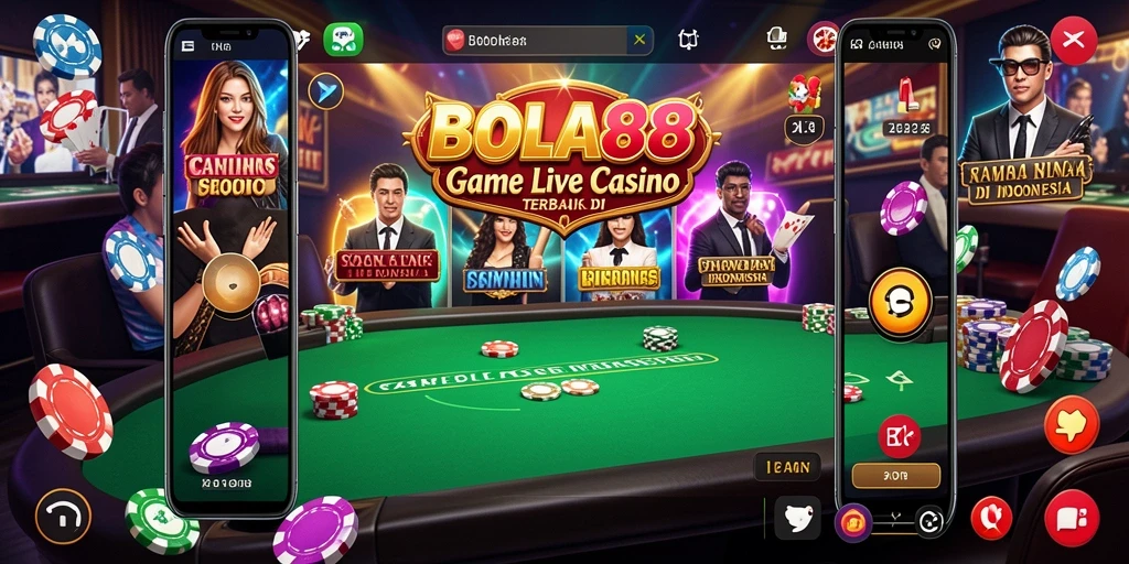 Tangkapan layar BOLA88 menampilkan pengalaman Live Casino yang mendebarkan.
