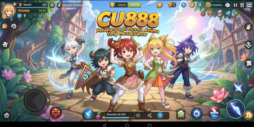 Tampilan gameplay <strong>CU888</strong> menyajikan karakter Anime yang sangat menarik.