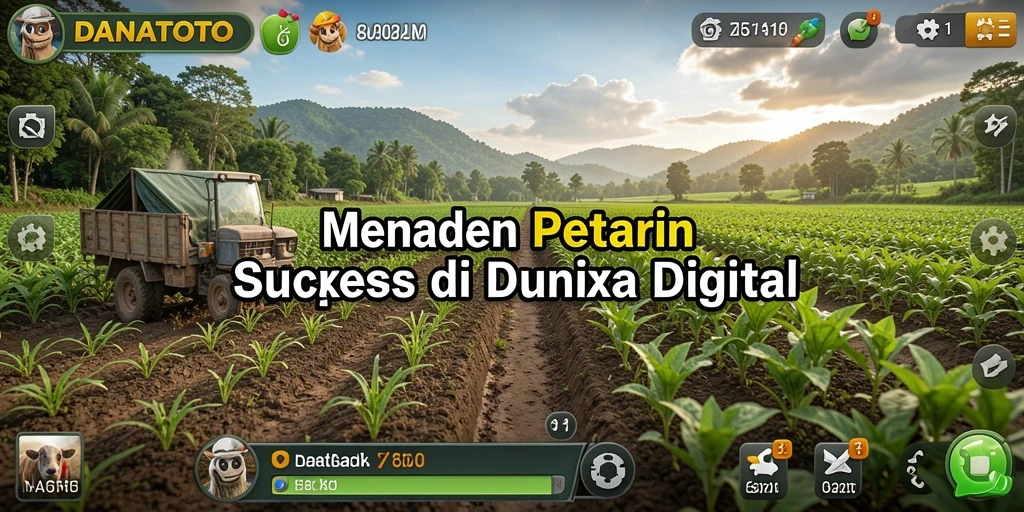 Screenshot permainan DANATOTO dengan gameplay pertanian yang seru.