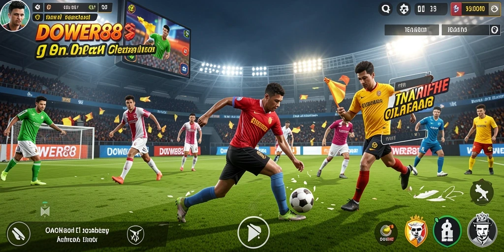 Screenshot DOWER88 menampilkan aksi pemain dalam pertandingan olahraga