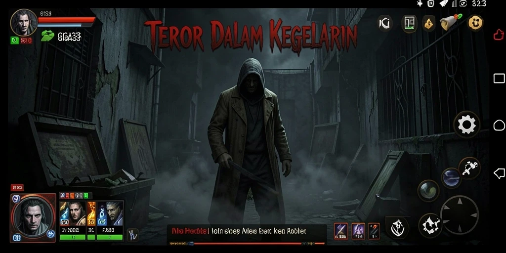 Screenshot GIGA33 menampilkan gameplay horor mendebarkan.