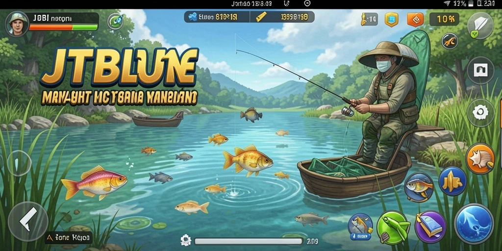 Tampilan menawan dari gameplay memancing di JTBLUE.