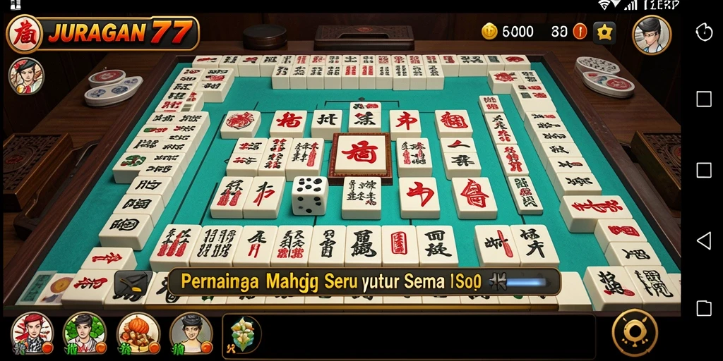 Screenshot JURAGAN77 menampilkan gameplay Mahjong yang seru.