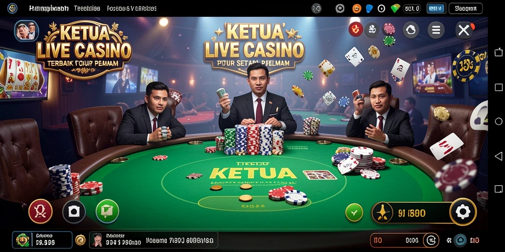 Tampilan gameplay Live Casino KETUA yang menarik dan interaktif.
