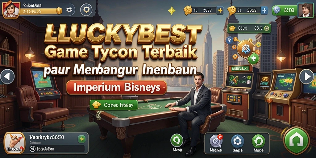 Screenshot gameplay LUCKYBEST yang menunjukkan pengelolaan bisnis yang menarik.