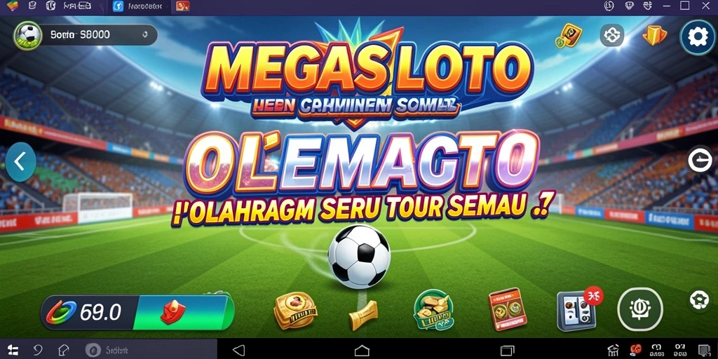 Tampilan gameplay menarik dalam MEGASLOTO dengan aksi olahraga yang seru.