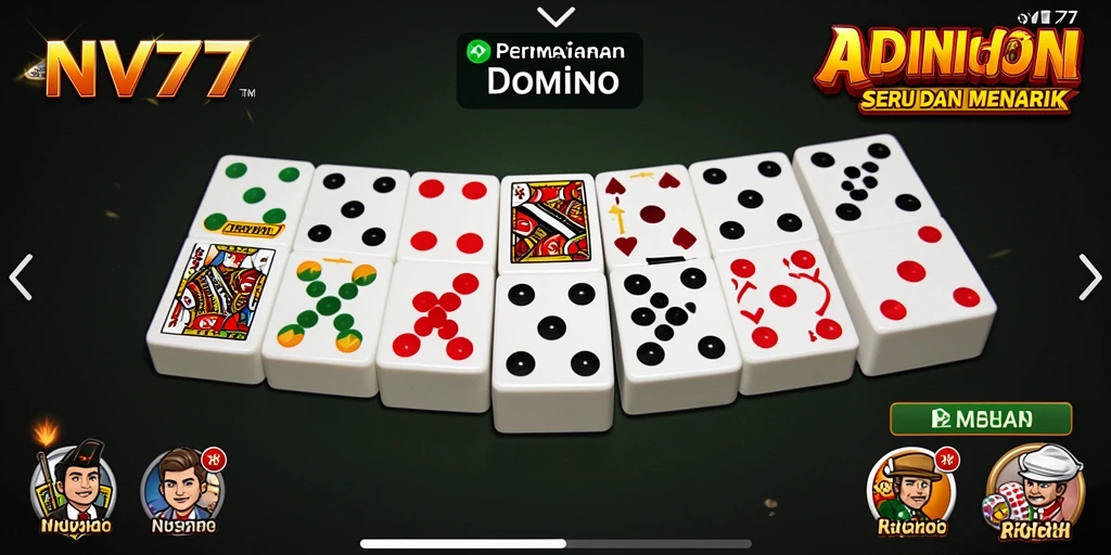 Screenshot gameplay NV77 menampilkan aksi seru permainan Domino.