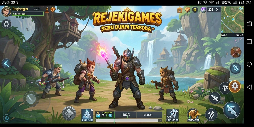 Screenshot gameplay REJEKIGAMES menampilkan dunia terbuka yang menakjubkan.