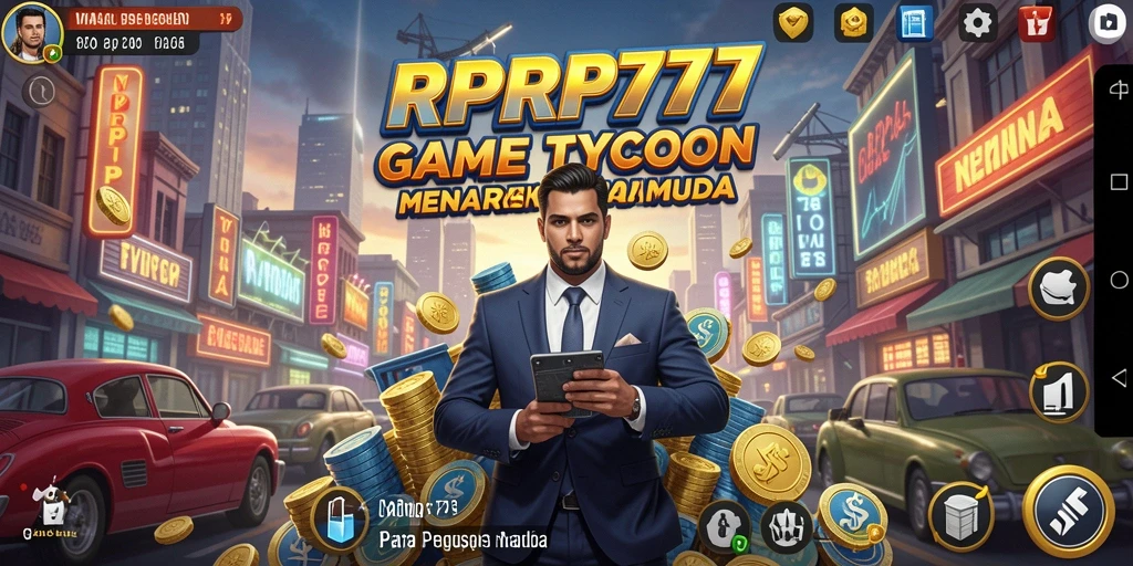 Tampilan gameplay menampilkan pengelolaan bisnis yang menarik