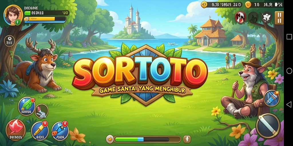 Gameplay SORTOTO yang seru dan menarik di layar.