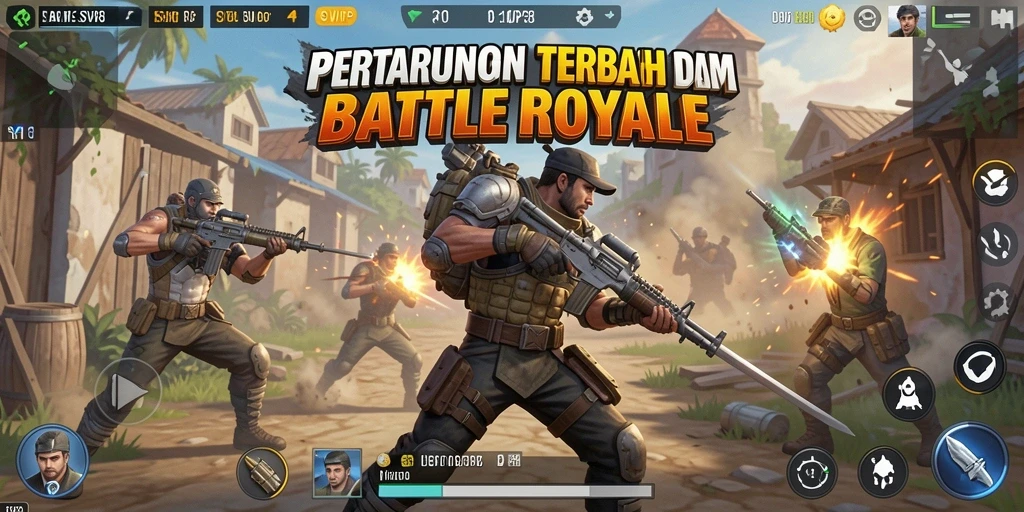 Tangkapan layar gameplay SVIP8 yang menunjukkan aksi Battle Royale.