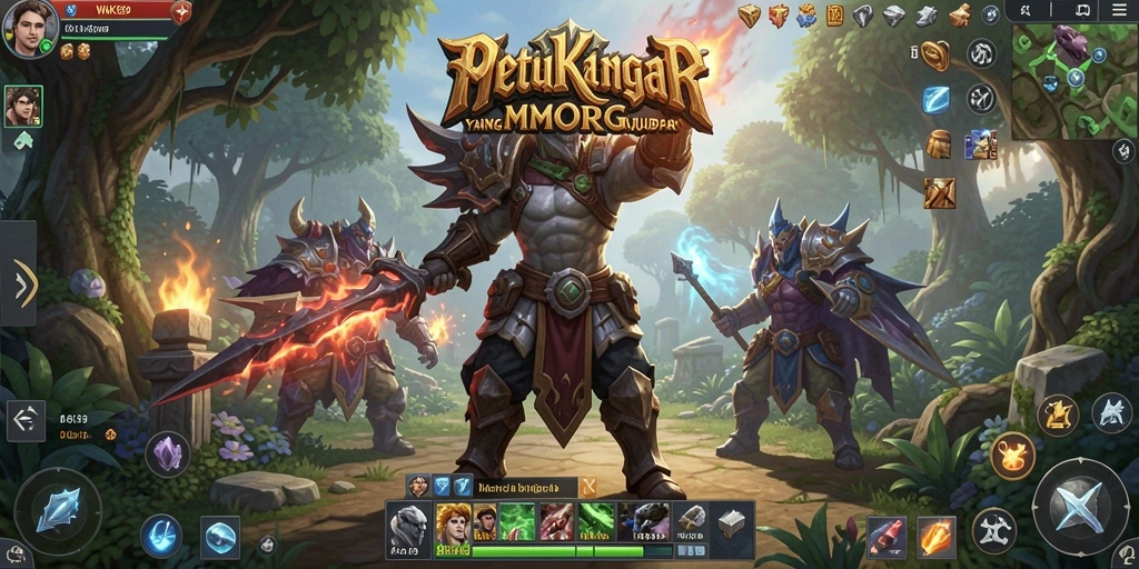 Screenshot utama WAK89 menampilkan aksi pertempuran MMORPG yang seru.