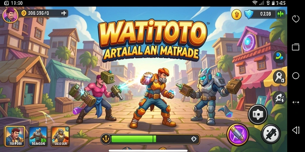 Tampilan gameplay seru WATITOTO dalam aksi arcade.